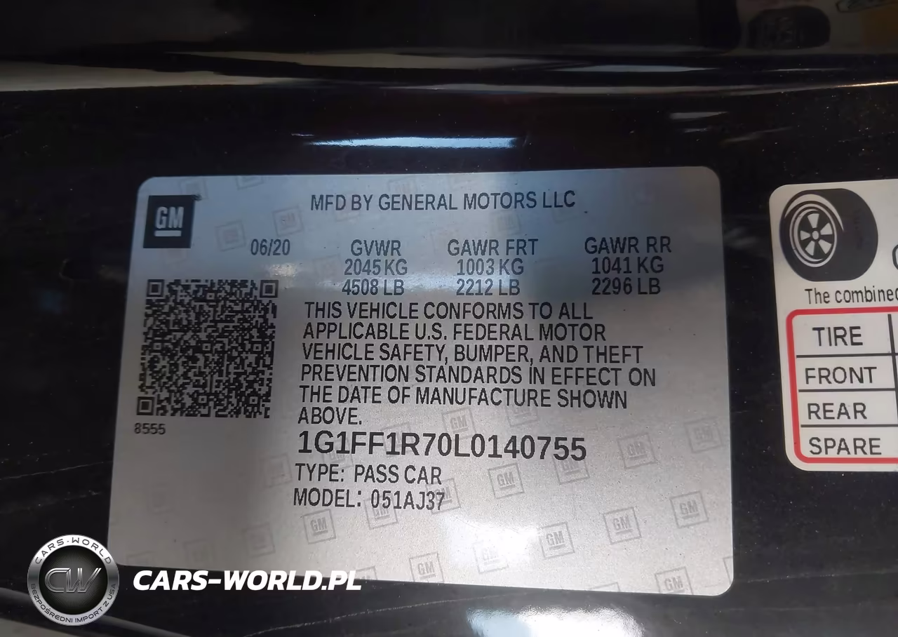 2020 Chevrolet Camaro Rwd 1Ss VIN:1G1FF1R70L0140755 - 9