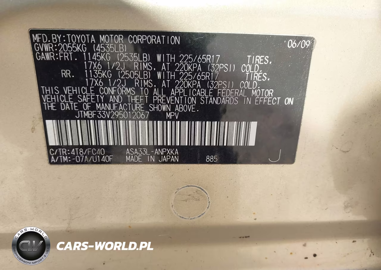 2009 Toyota Rav4 VIN:JTMBF33V295012067 - 9