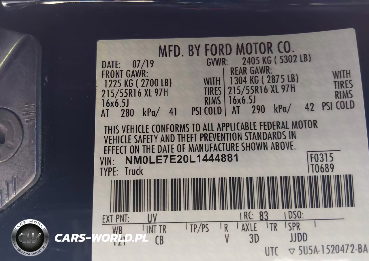 2020 Ford Transit Connect Xl VIN:NM0LE7E20L1444881 - 9