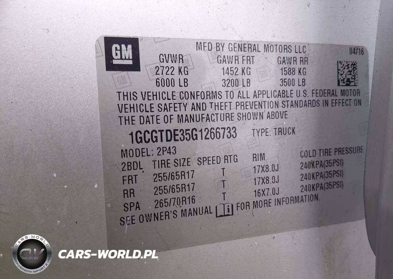 2016 Chevrolet Colorado Z71 VIN:1GCGTDE35G1266733 - 9