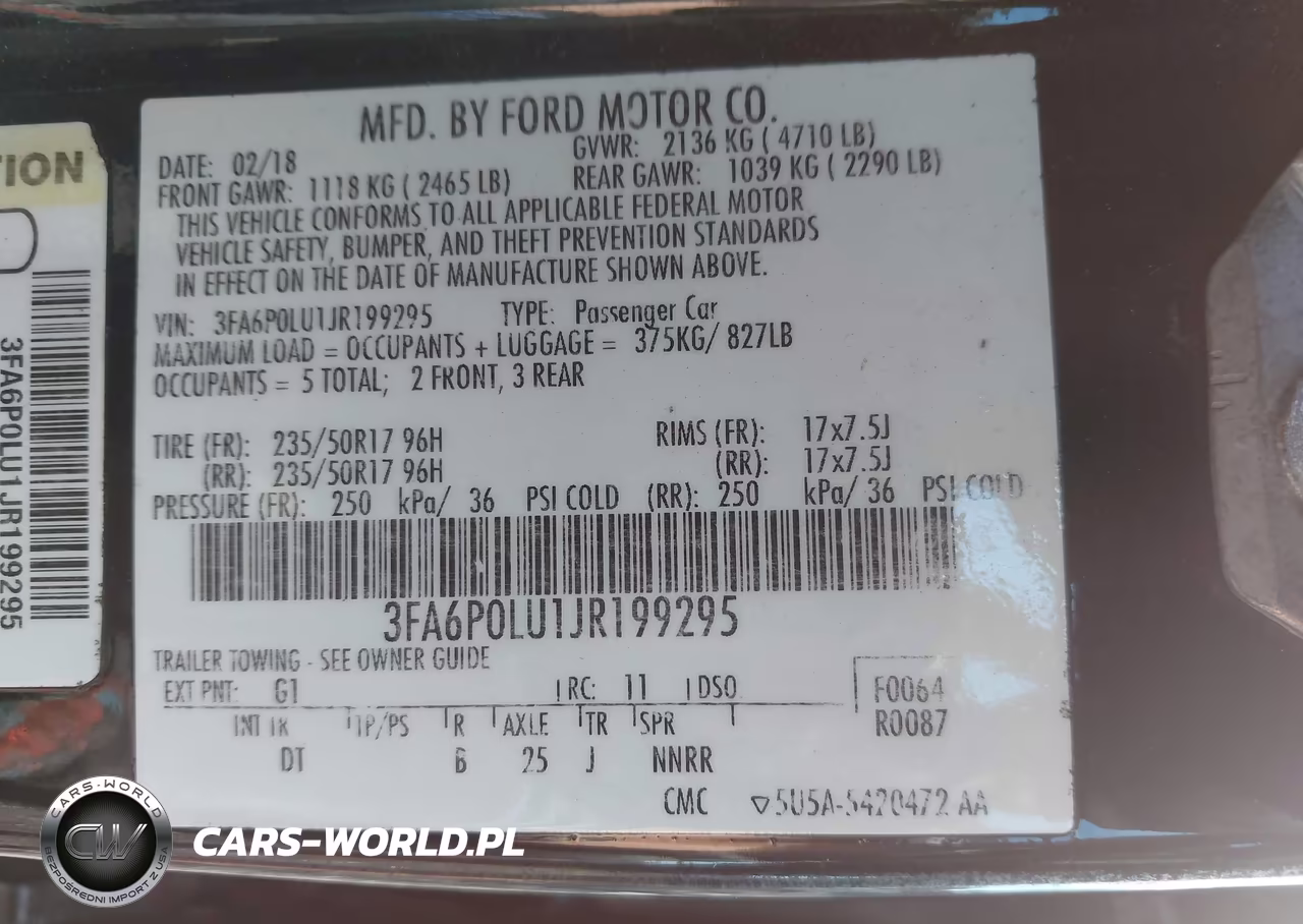 2018 Ford Fusion Se Hybrid VIN:3FA6P0LU1JR199295 - 9