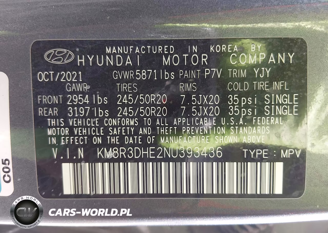 2022 Hyundai Palisade Sel VIN:KM8R3DHE2NU393436 - 9