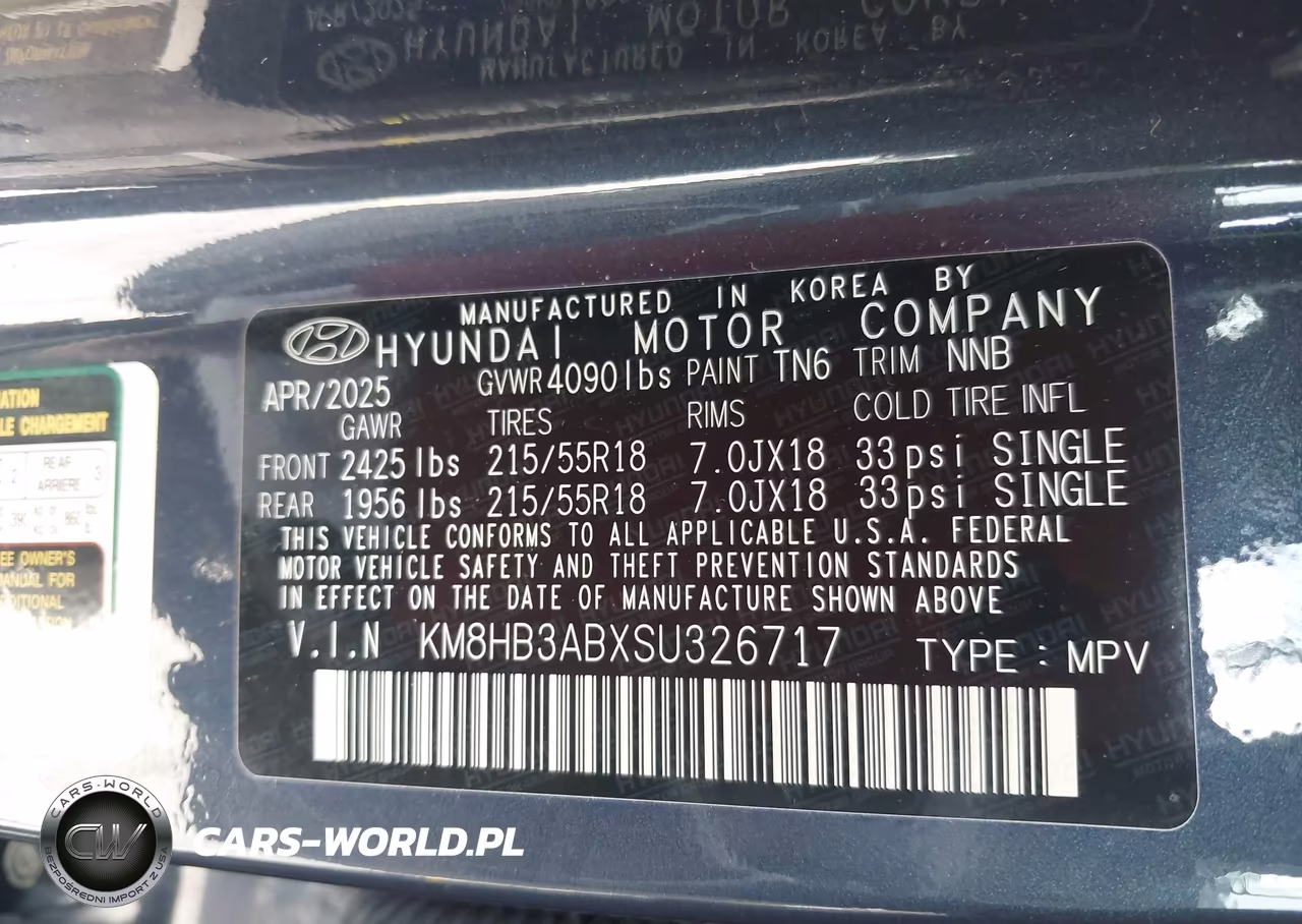 2025 Hyundai Kona Sel VIN:KM8HB3ABXSU326717 - 9