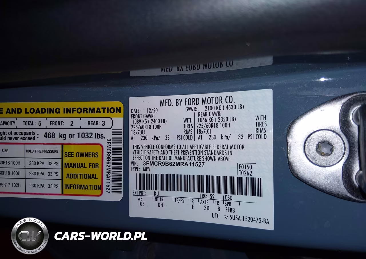 2021 Ford Bronco Sport Big Bend VIN:3FMCR9B62MRA11527 - 9