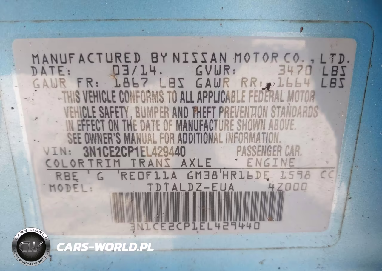2014 Nissan Versa Note Sv VIN:3N1CE2CP1EL429440 - 9