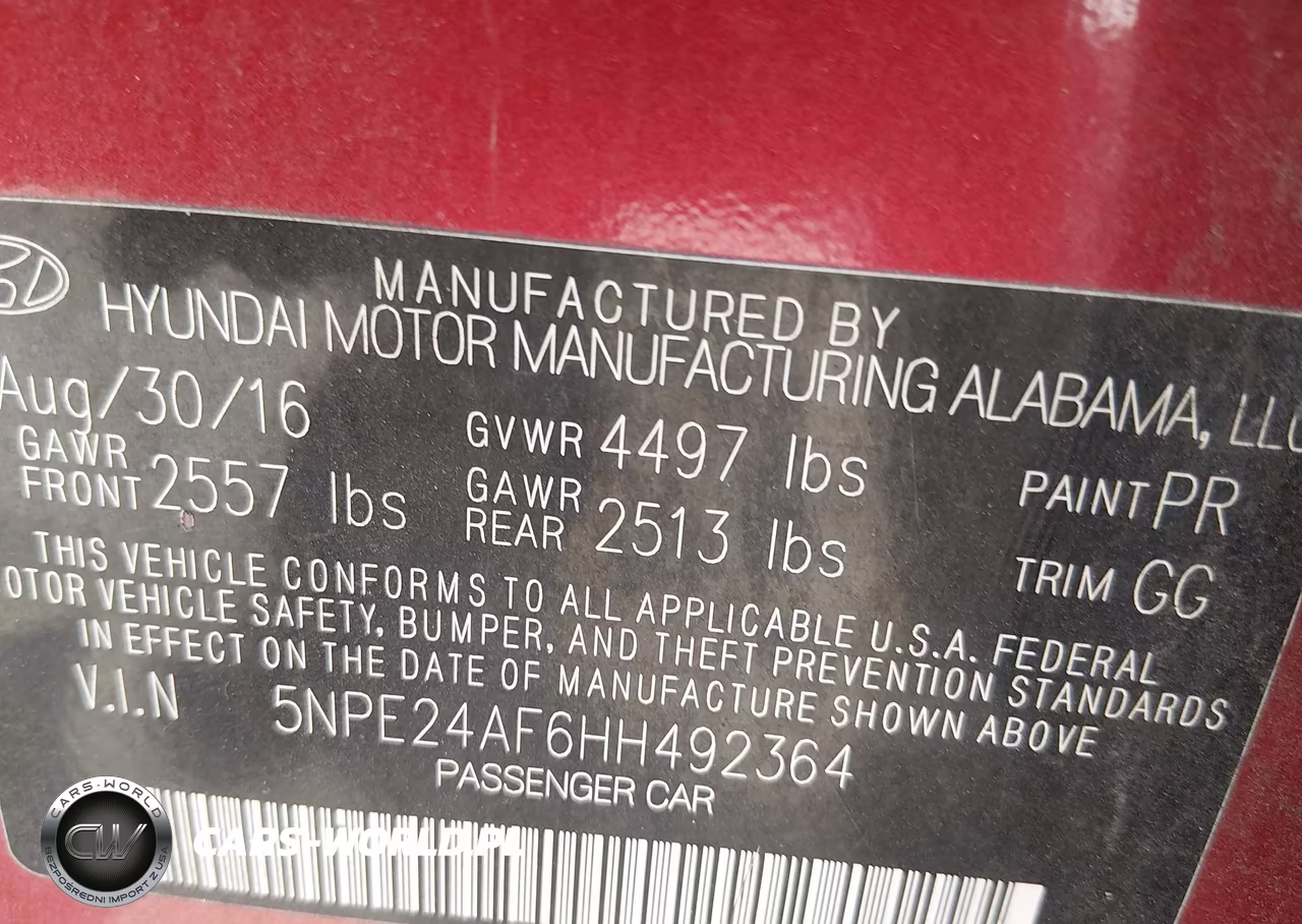 2017 Hyundai Sonata VIN:5NPE24AF6HH492364 - 9