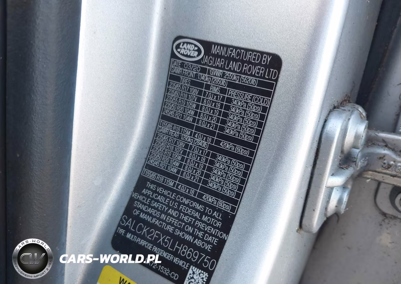 2020 Land Rover Discovery Sport Standard VIN:SALCK2FX5LH869750 - 9