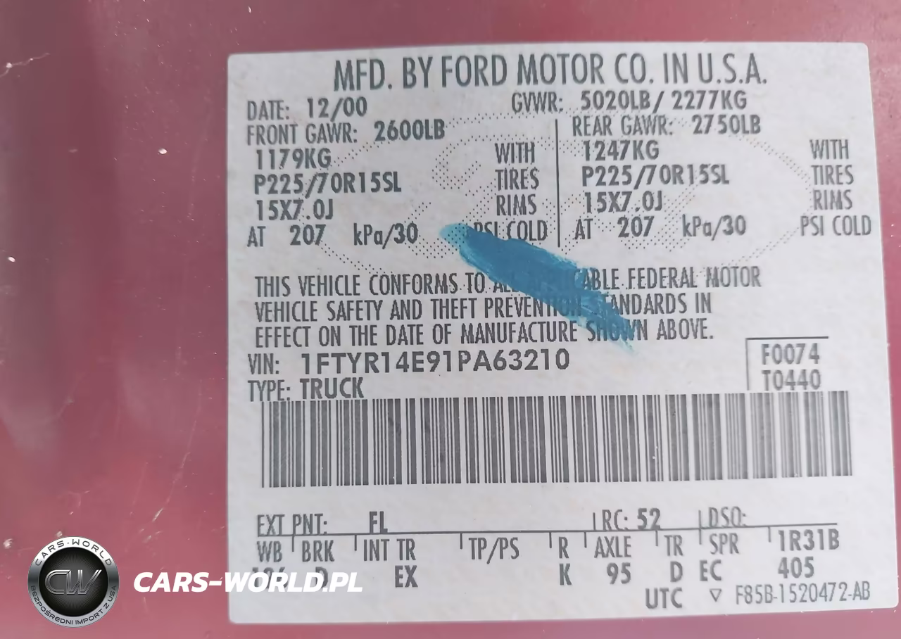 2001 Ford Ranger Edge-Xlt VIN:1FTYR14E91PA63210 - 14