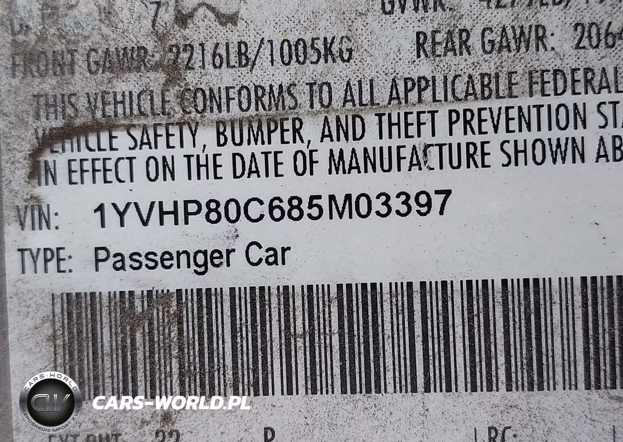 2008 Mazda Mazda6 I Sport Ve VIN:1YVHP80C685M03397 - 9
