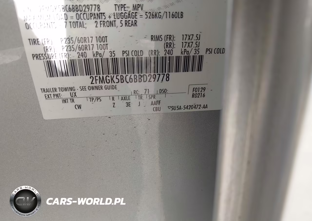 2011 Ford Flex Se VIN:2FMGK5BC6BBD29778 - 9