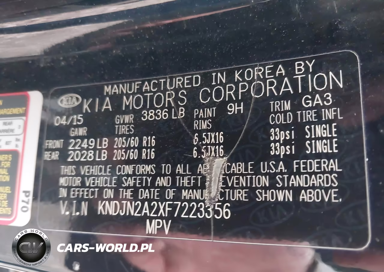 2015 Kia Soul VIN:KNDJN2A2XF7223356 - 9