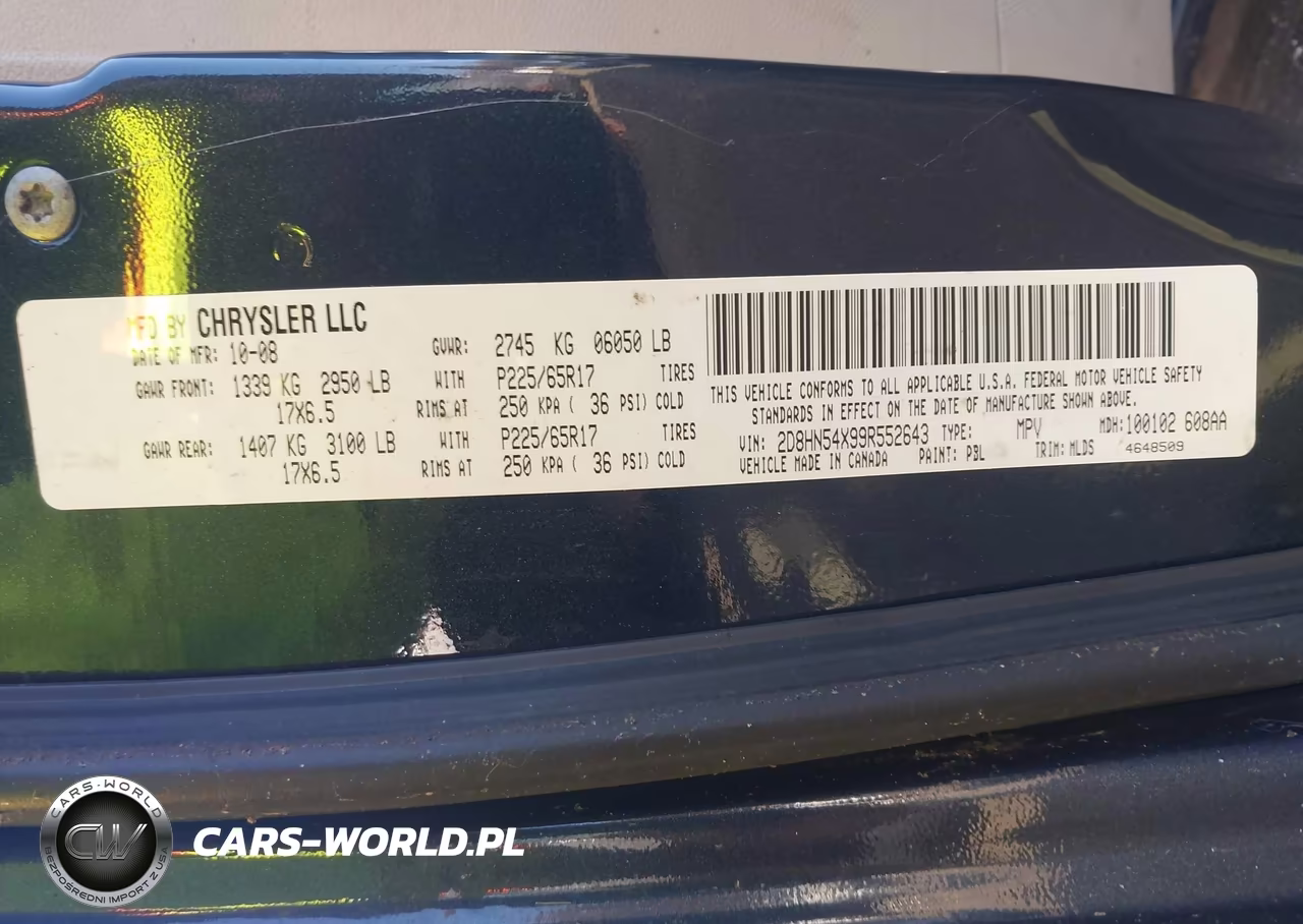 2009 Dodge Grand Caravan Sxt VIN:2D8HN54X99R552643 - 9