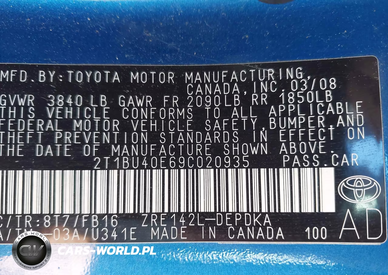 2009 Toyota Corolla Le VIN:2T1BU40E69C020935 - 9