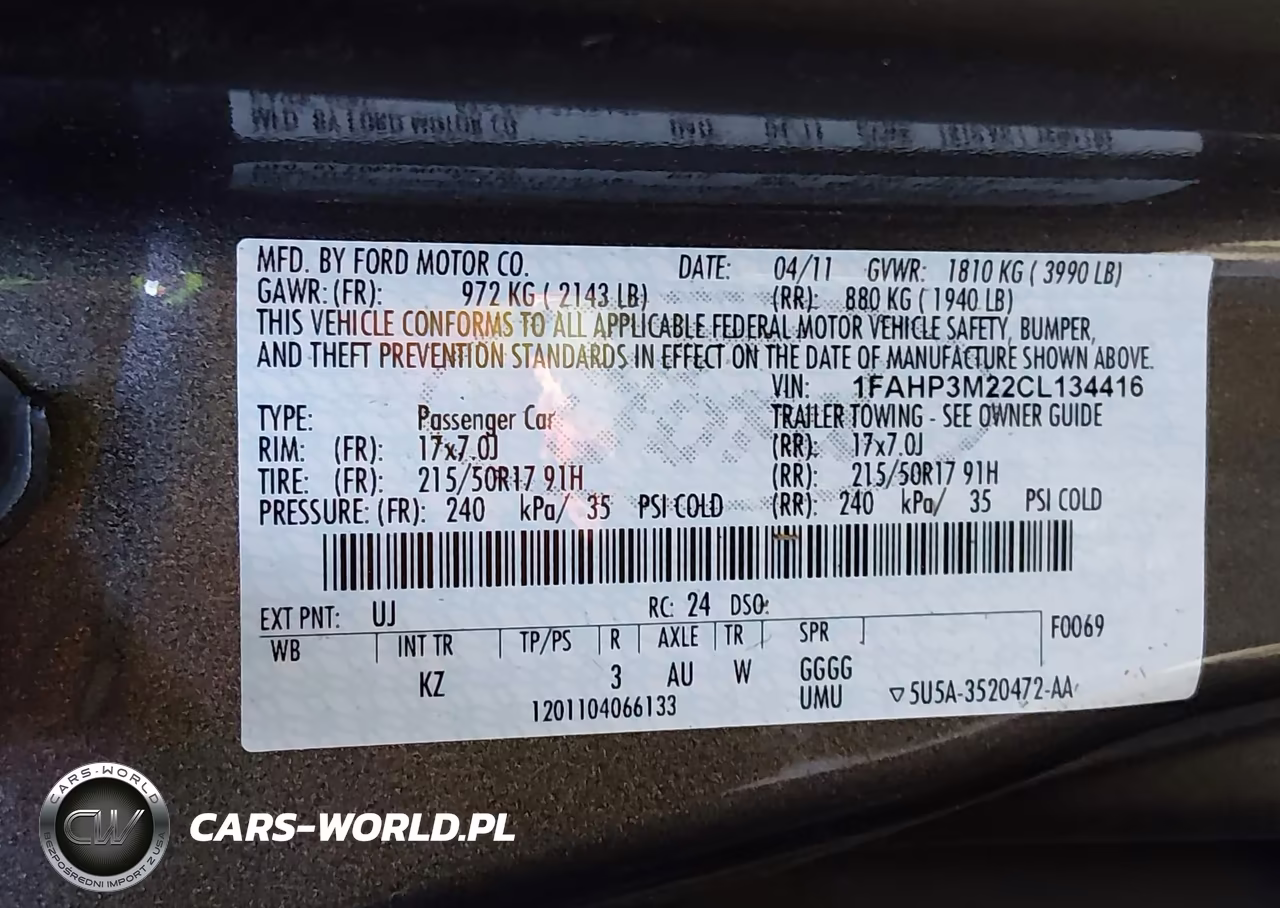 2012 Ford Focus Sel VIN:1FAHP3M22CL134416 - 9