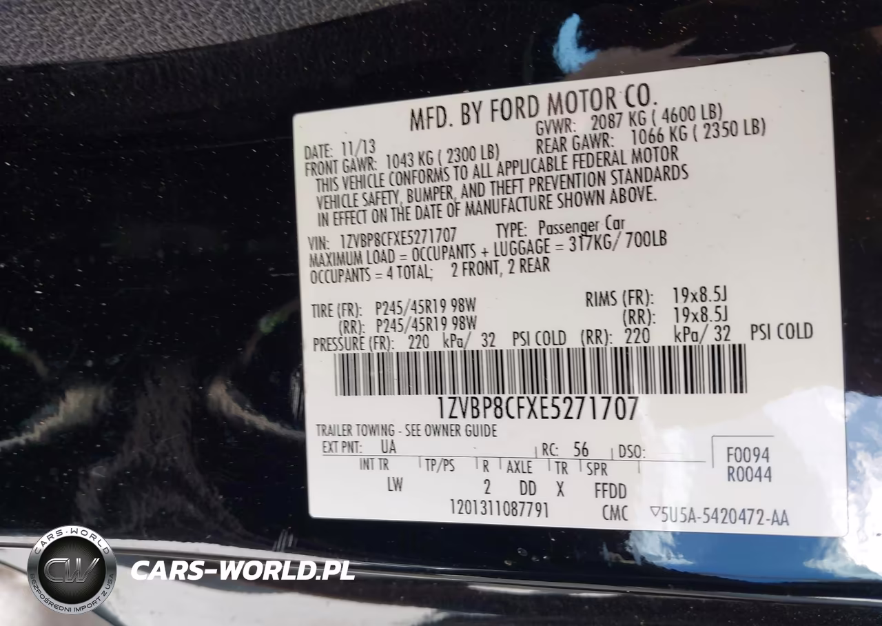 2014 Ford Mustang Gt Premium VIN:1ZVBP8CFXE5271707 - 9