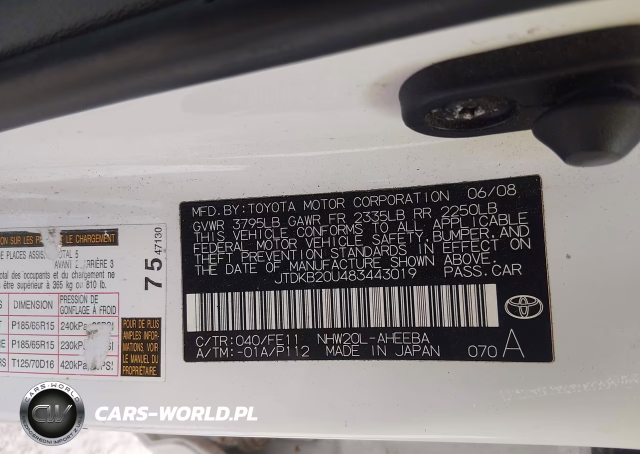 2008 Toyota Prius VIN:JTDKB20U483443019 - 9