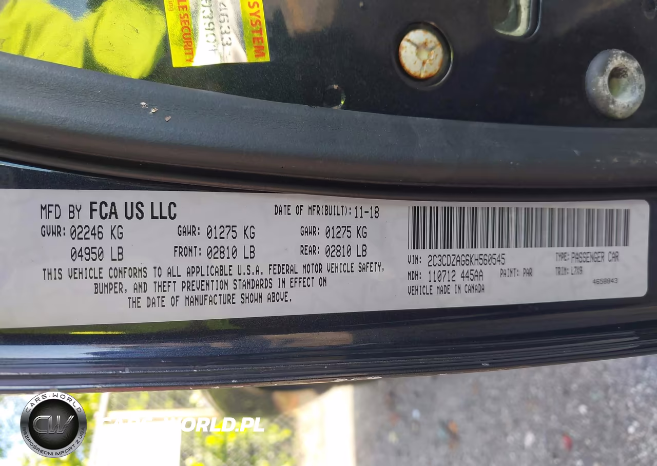 2019 Dodge Challenger Sxt VIN:2C3CDZAG6KH560545 - 9