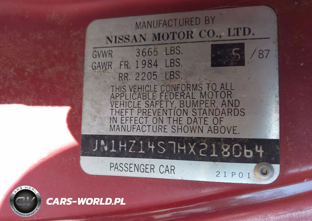 1987 Nissan 300Zx VIN:JN1HZ14S7HX218064 - 9