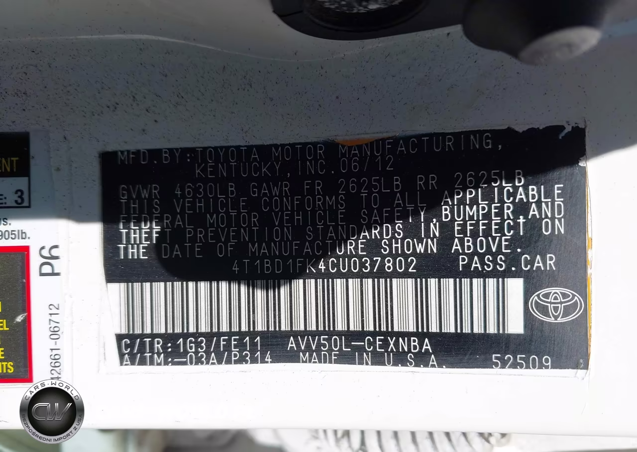 2012 Toyota Camry Hybrid Le VIN:4T1BD1FK4CU037802 - 9
