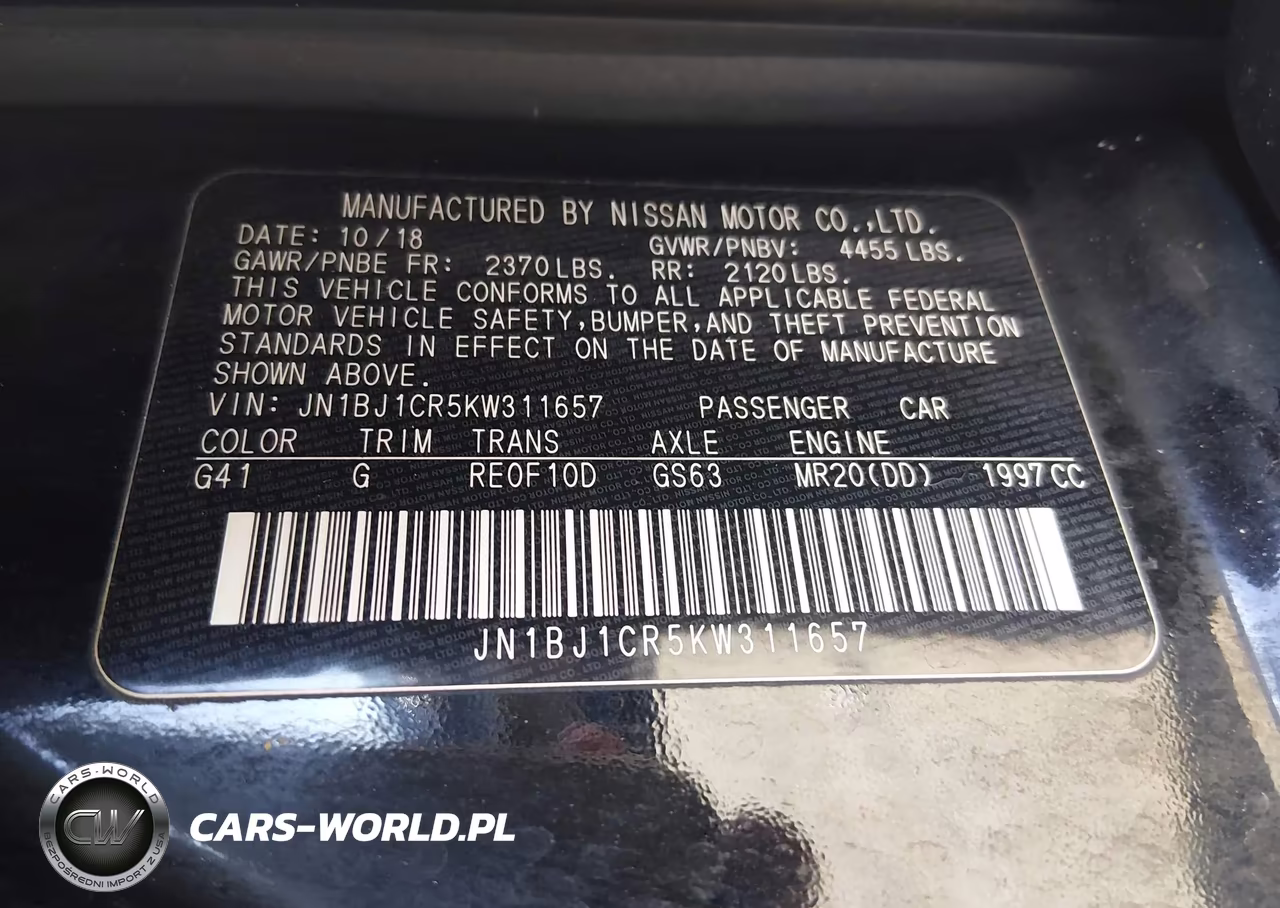2019 Nissan Rogue Sport S VIN:JN1BJ1CR5KW311657 - 9