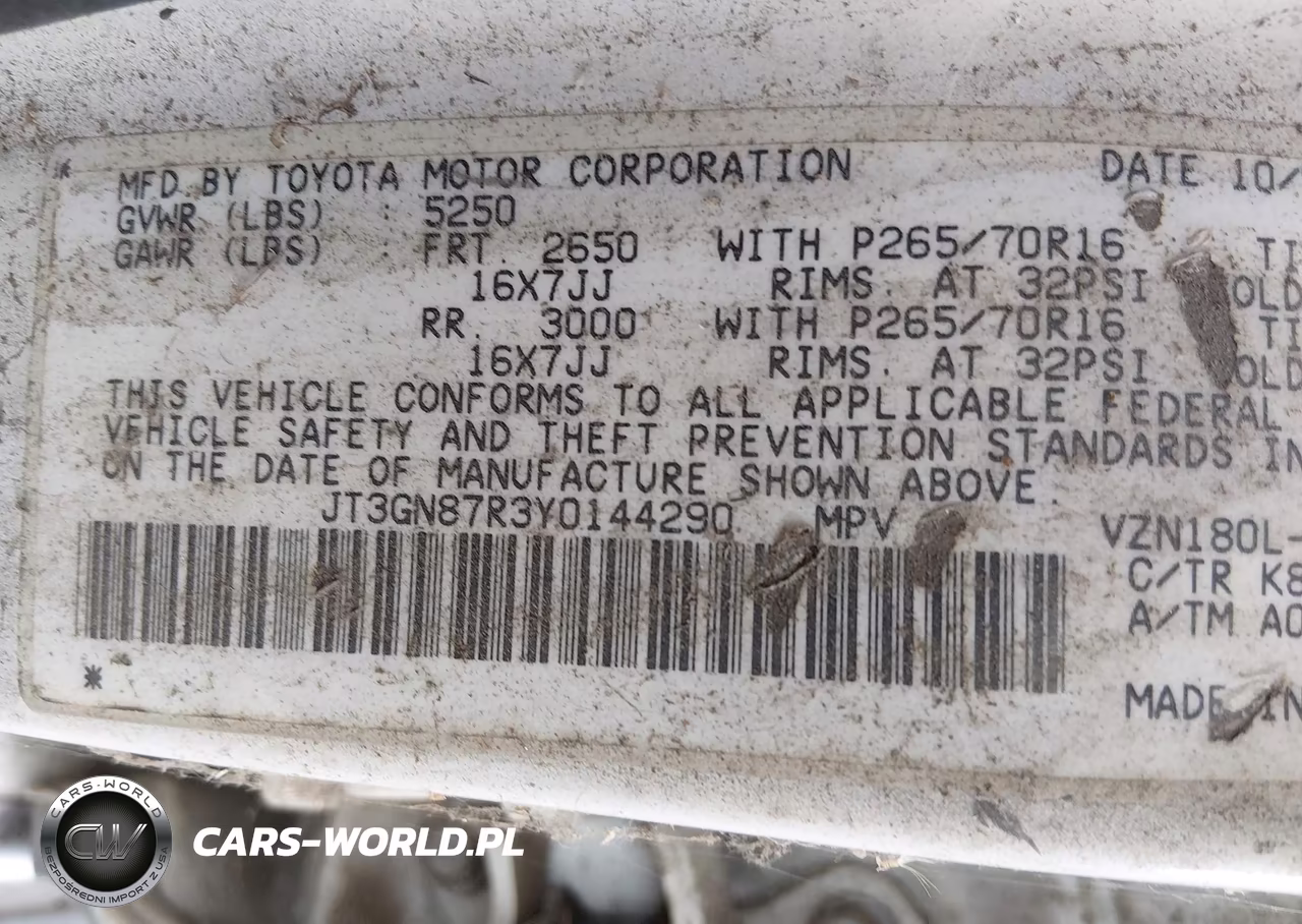 2000 Toyota 4Runner Limited V6 VIN:JT3GN87R3Y0144290 - 9