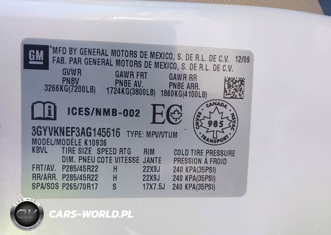 2010 Cadillac Escalade Ext Premium VIN:3GYVKNEF3AG145616 - 9