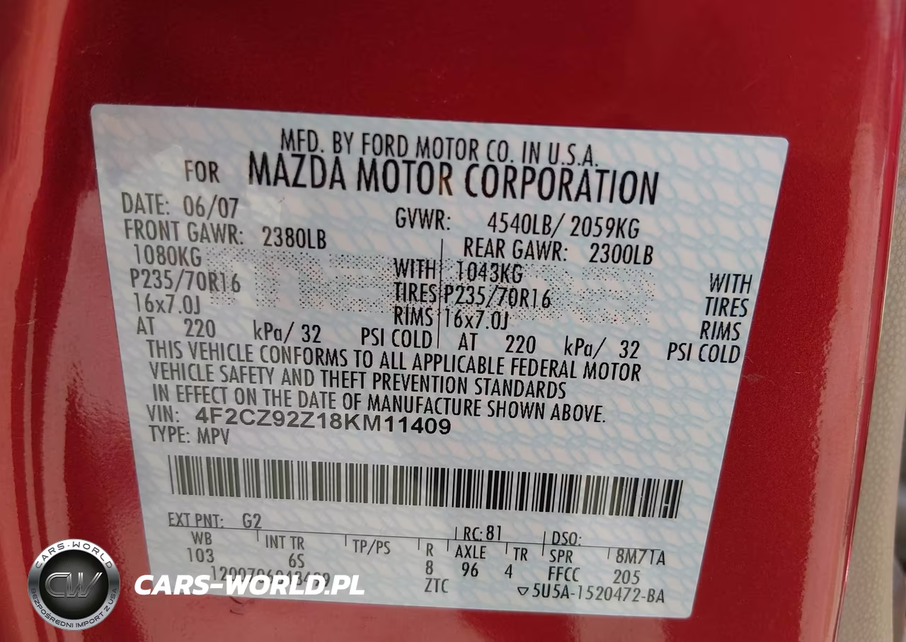 2008 Mazda Tribute I Grand Touring VIN:4F2CZ92Z18KM11409 - 9