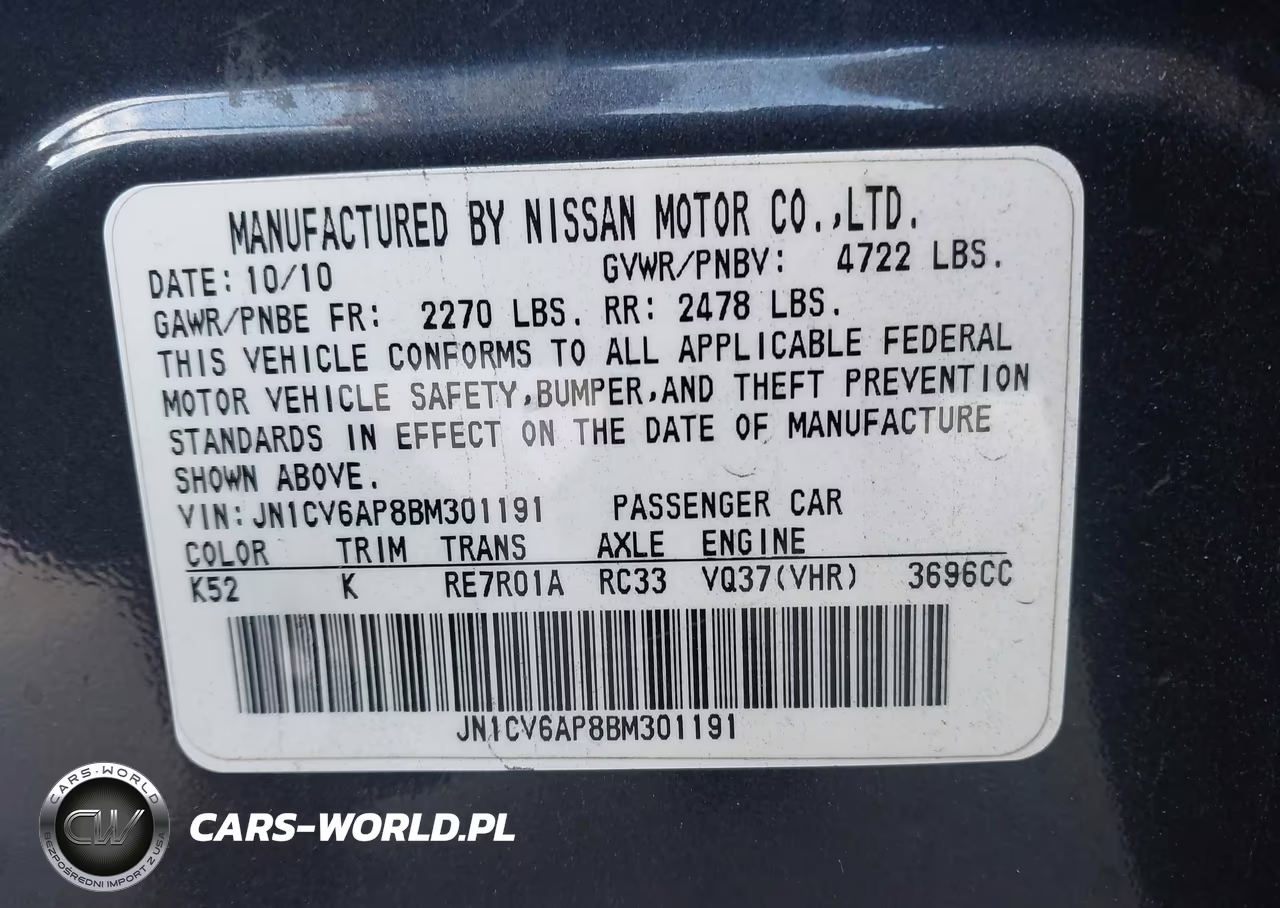 2011 Infiniti G37 Journey VIN:JN1CV6AP8BM301191 - 9