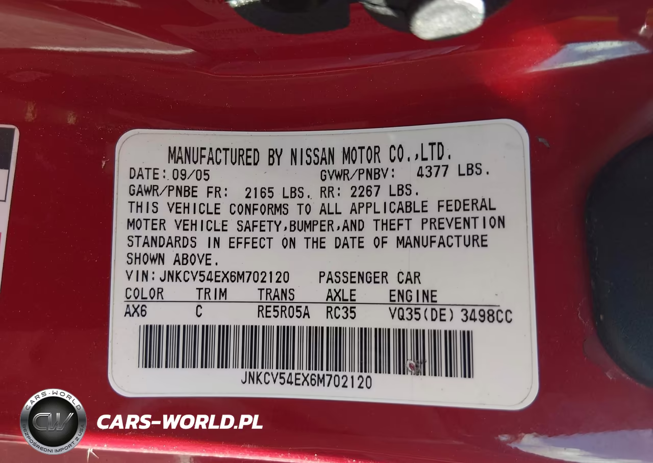 2006 Infiniti G35 VIN:JNKCV54EX6M702120 - 11