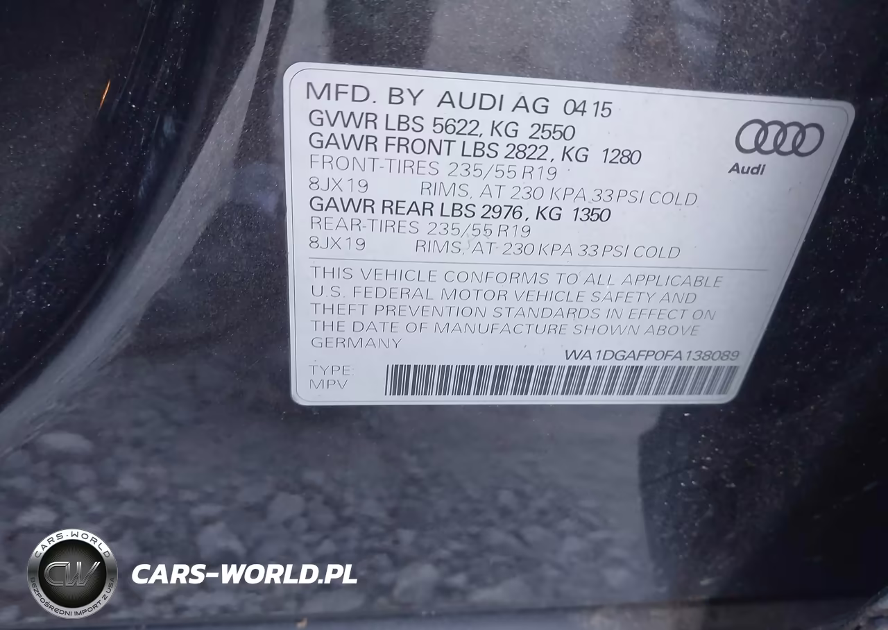 2015 Audi Q5 3.0T Premium Plus VIN:WA1DGAFP0FA138089 - 9