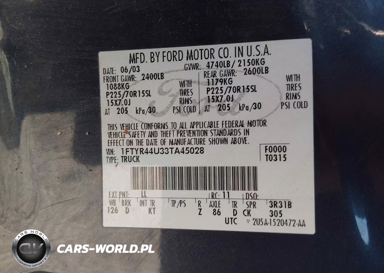 2003 Ford Ranger Edge-Tremor-Xlt VIN:1FTYR44U33TA45028 - 9
