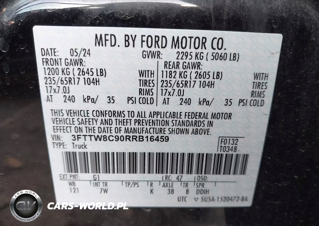 2024 Ford Maverick Xlt VIN:3FTTW8C90RRB16459 - 9