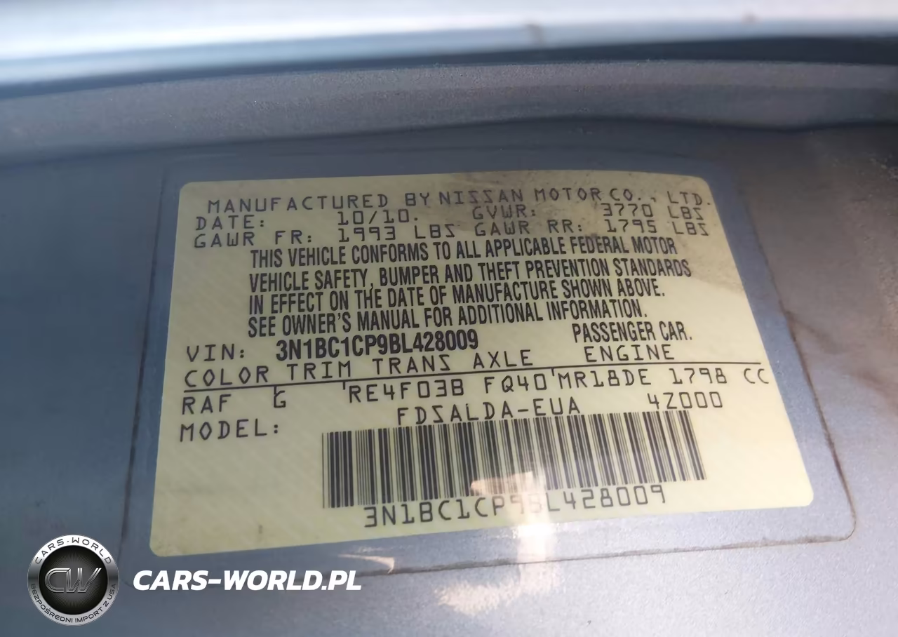 2011 Nissan Versa 1.8S VIN:3N1BC1CP9BL428009 - 9