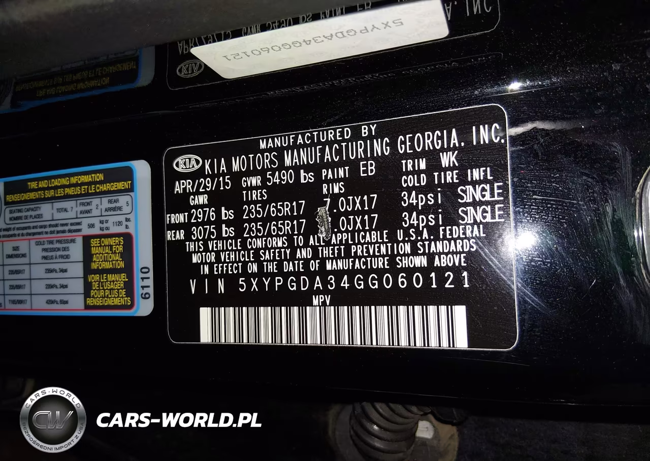 2016 Kia Sorento 2.4L Lx VIN:5XYPGDA34GG060121 - 9