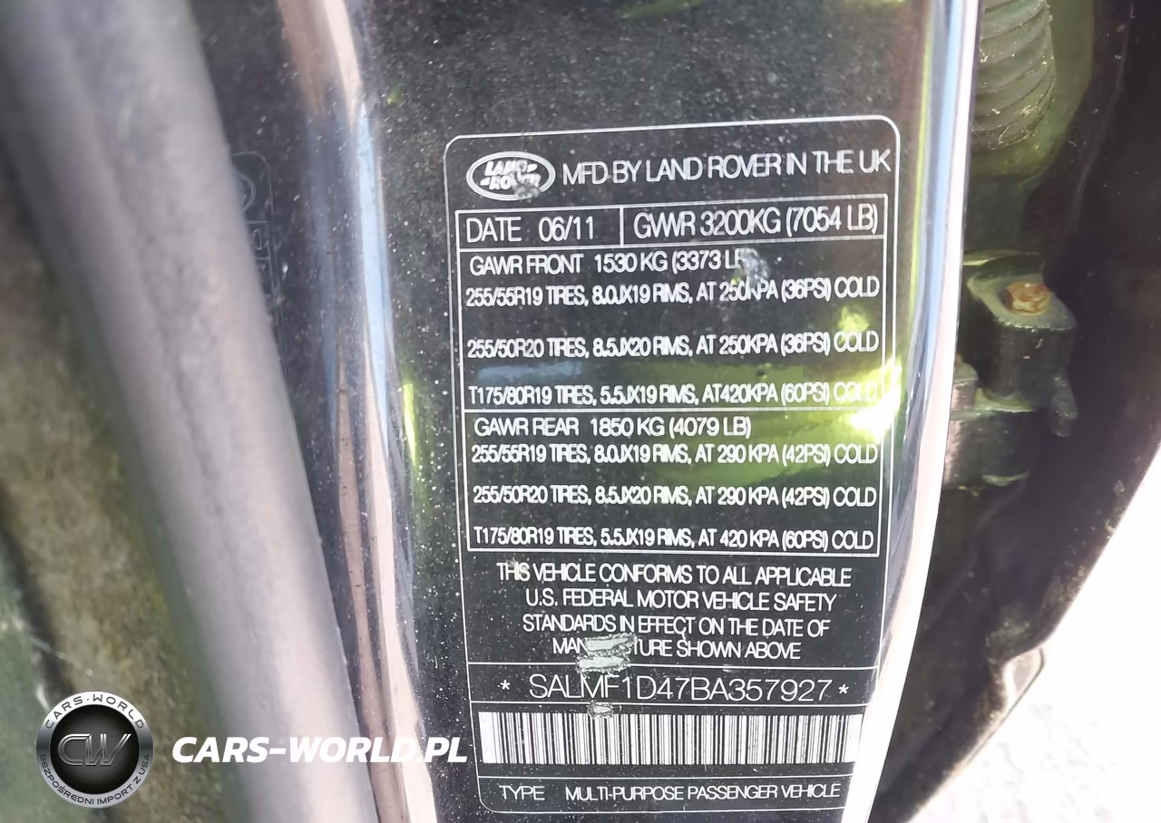 2011 Land Rover Range Rover Hse VIN:SALMF1D47BA357927 - 9