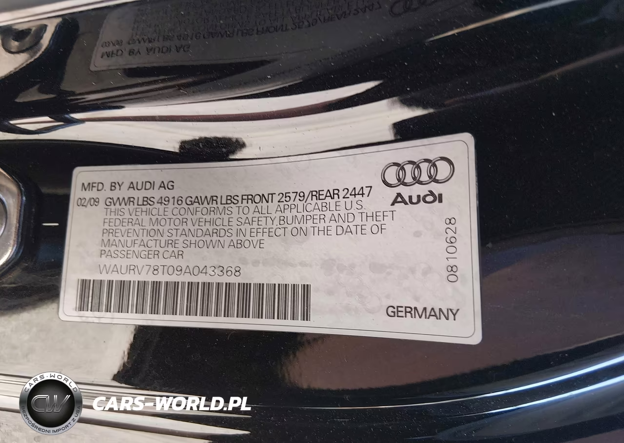 2009 Audi S5 4.2L VIN:WAURV78T09A043368 - 9