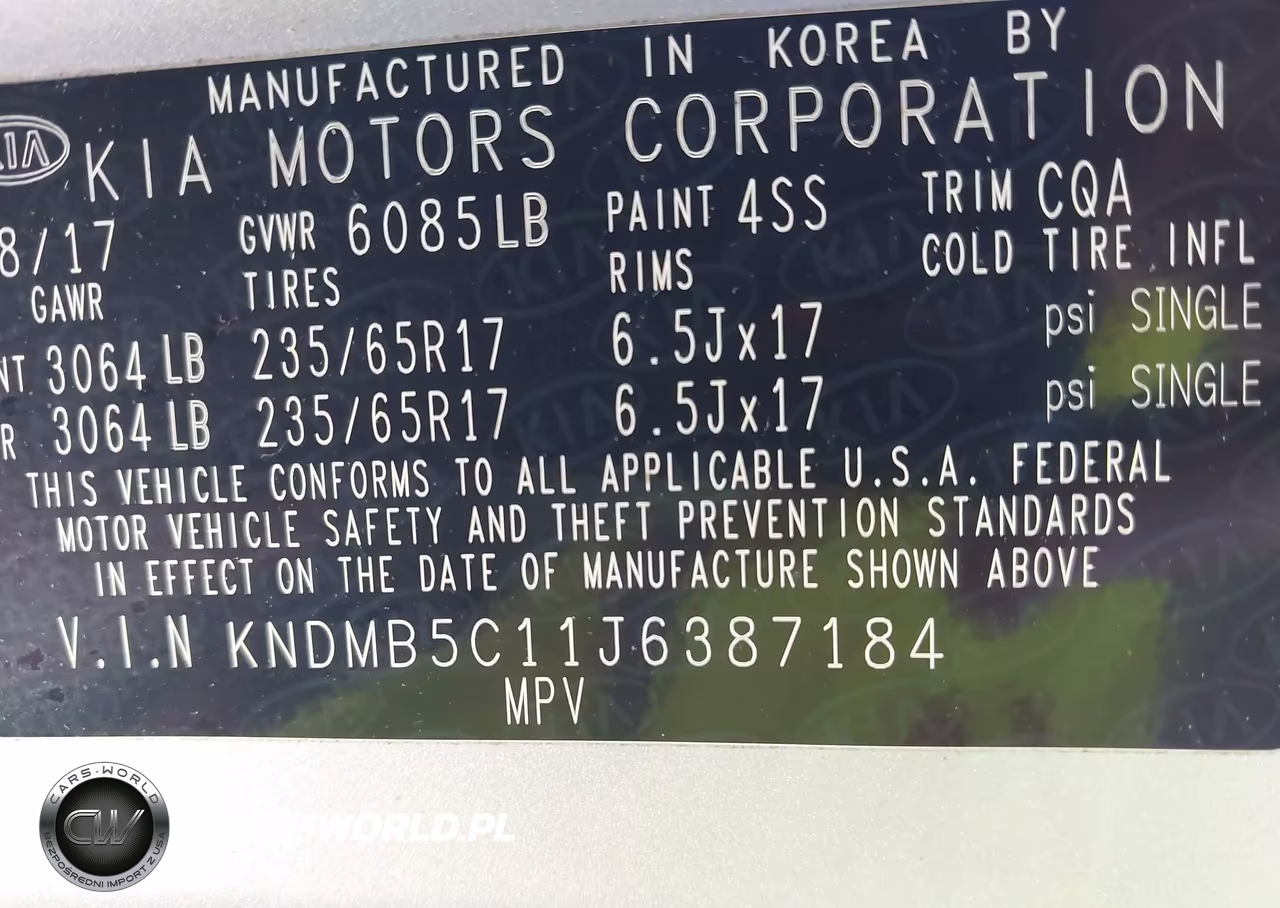 2018 Kia Sedona Lx VIN:KNDMB5C11J6387184 - 9
