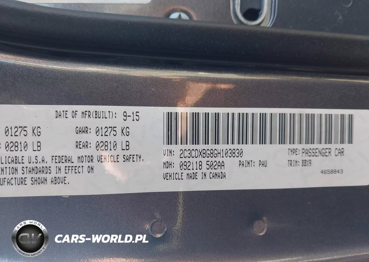 2016 Dodge Charger Se VIN:2C3CDXBG8GH103830 - 9