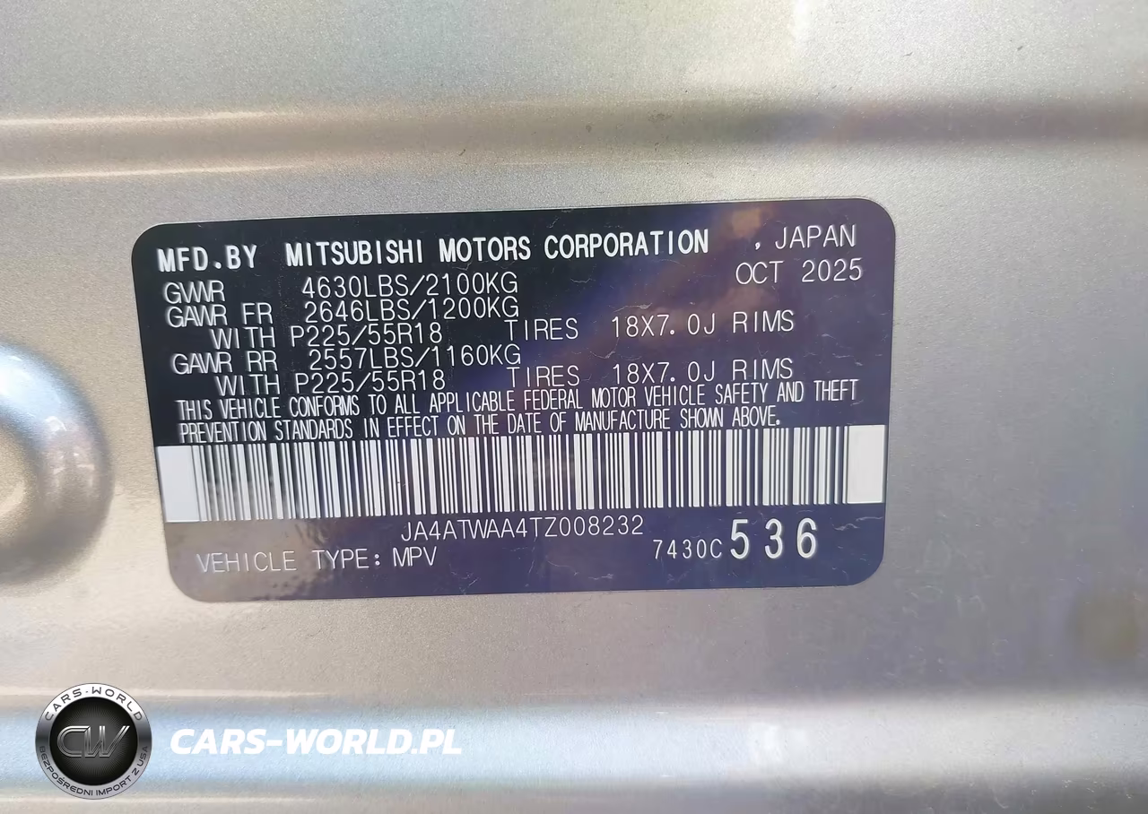 2026 Mitsubishi Eclipse Cross Black Edition S-Awc-Se S-Awc-Sel S-Awc VIN:JA4ATWAA4TZ008232 - 9