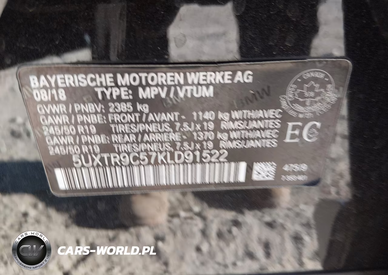 2019 BMW X3 xDrive30I VIN:5UXTR9C57KLD91522 - 9