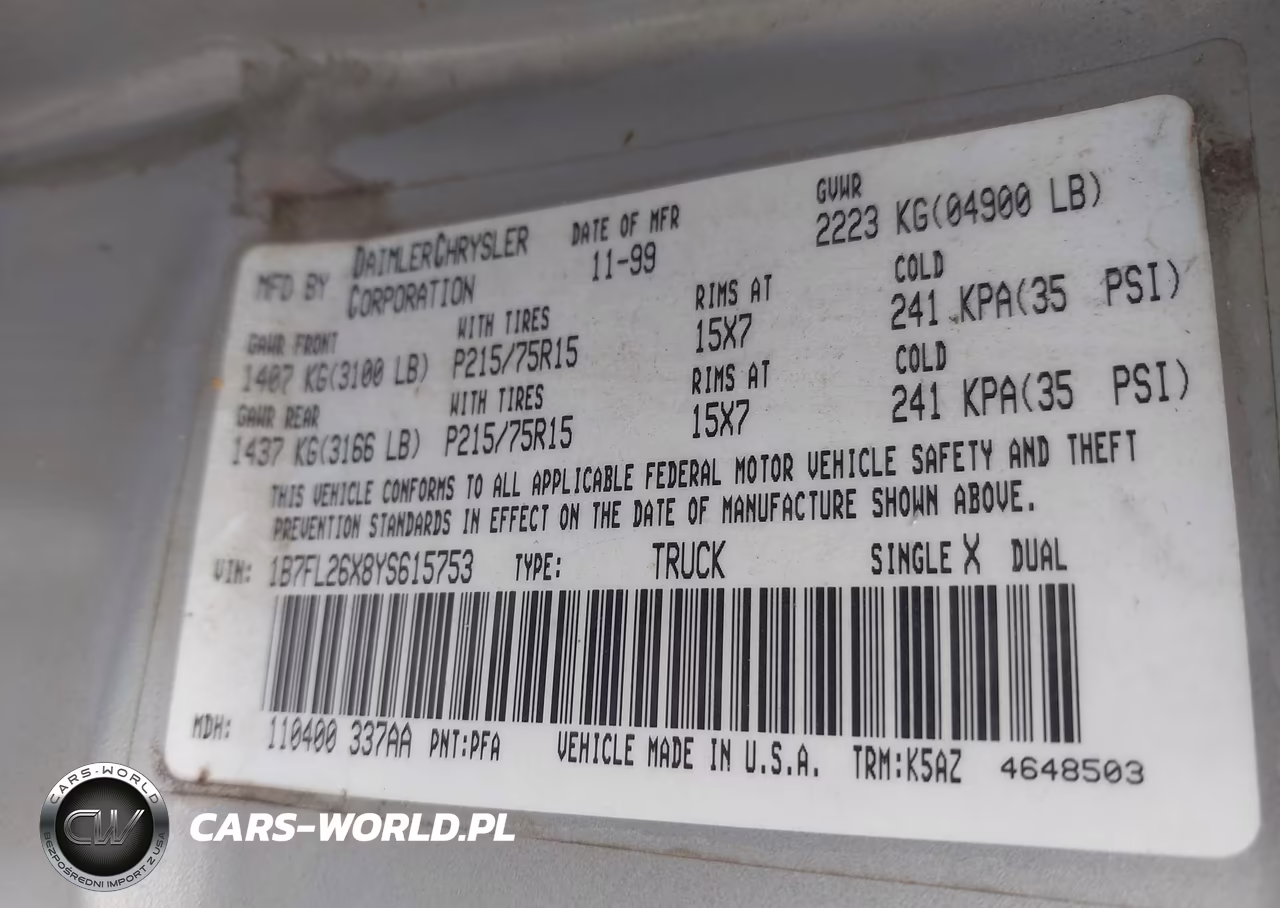 1997 Dodge Dakota Slt-Sport VIN:1B7GG23Y5VS285829 - 9