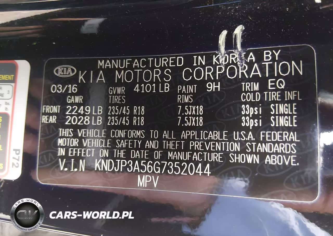2016 Kia Soul + VIN:KNDJP3A56G7352044 - 9