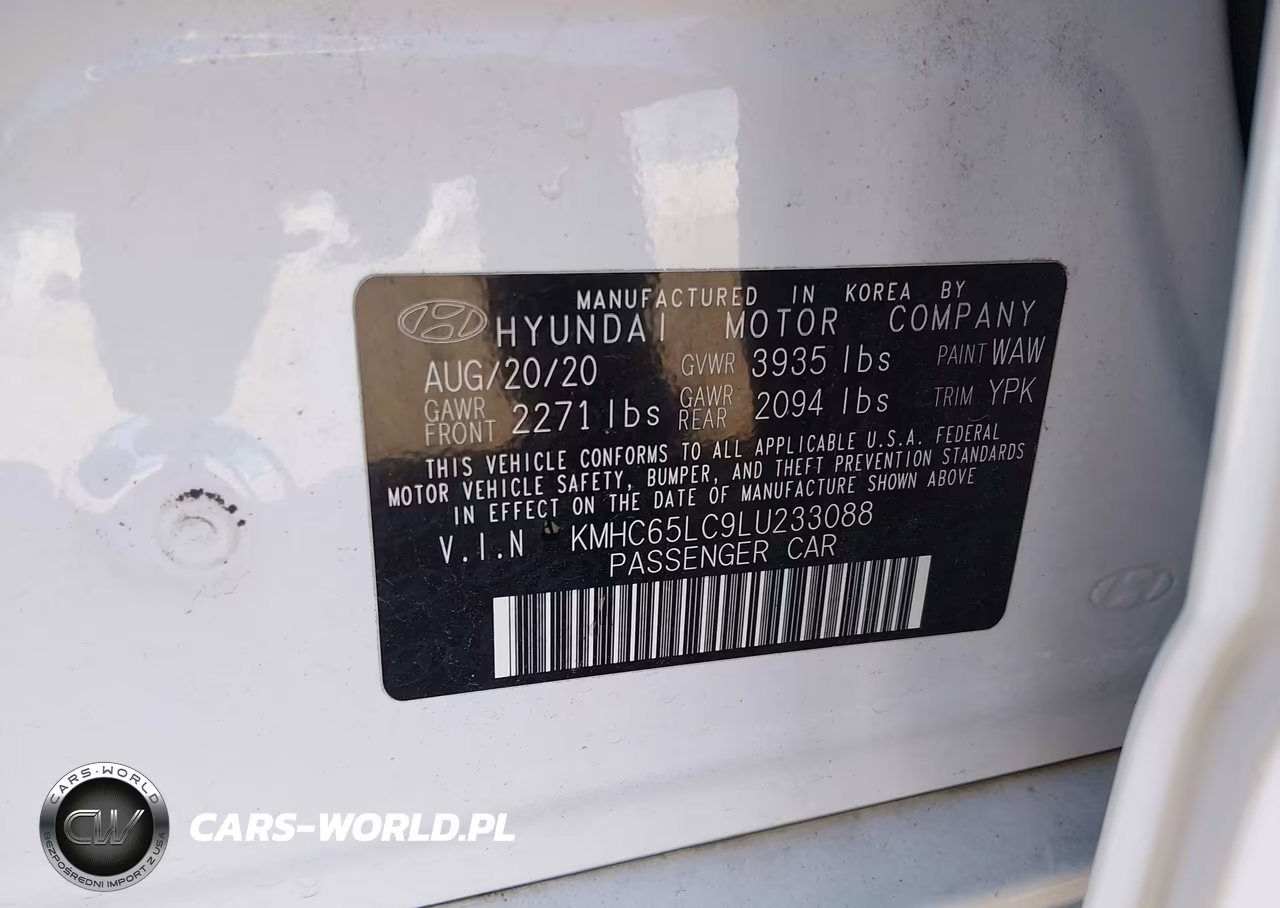 2020 Hyundai Ioniq Hybrid Blue VIN:KMHC65LC9LU233088 - 9