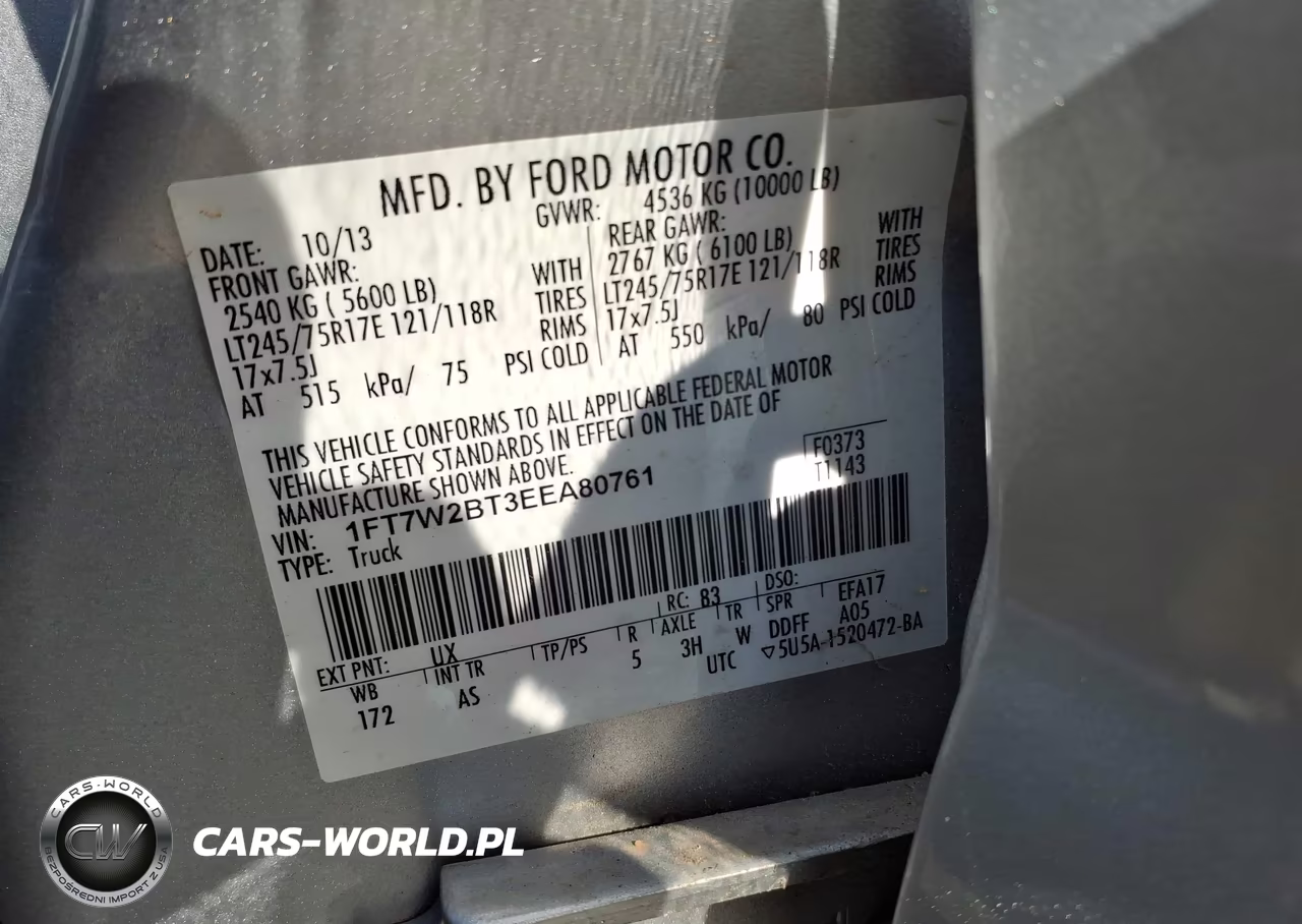 2014 Ford F-250 Xl VIN:1FT7W2BT3EEA80761 - 9