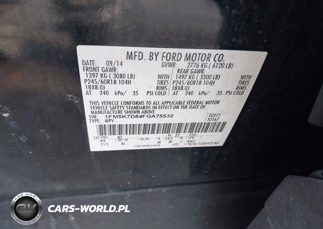2015 Ford Explorer Xlt VIN:1FM5K7D84FGA75532 - 9