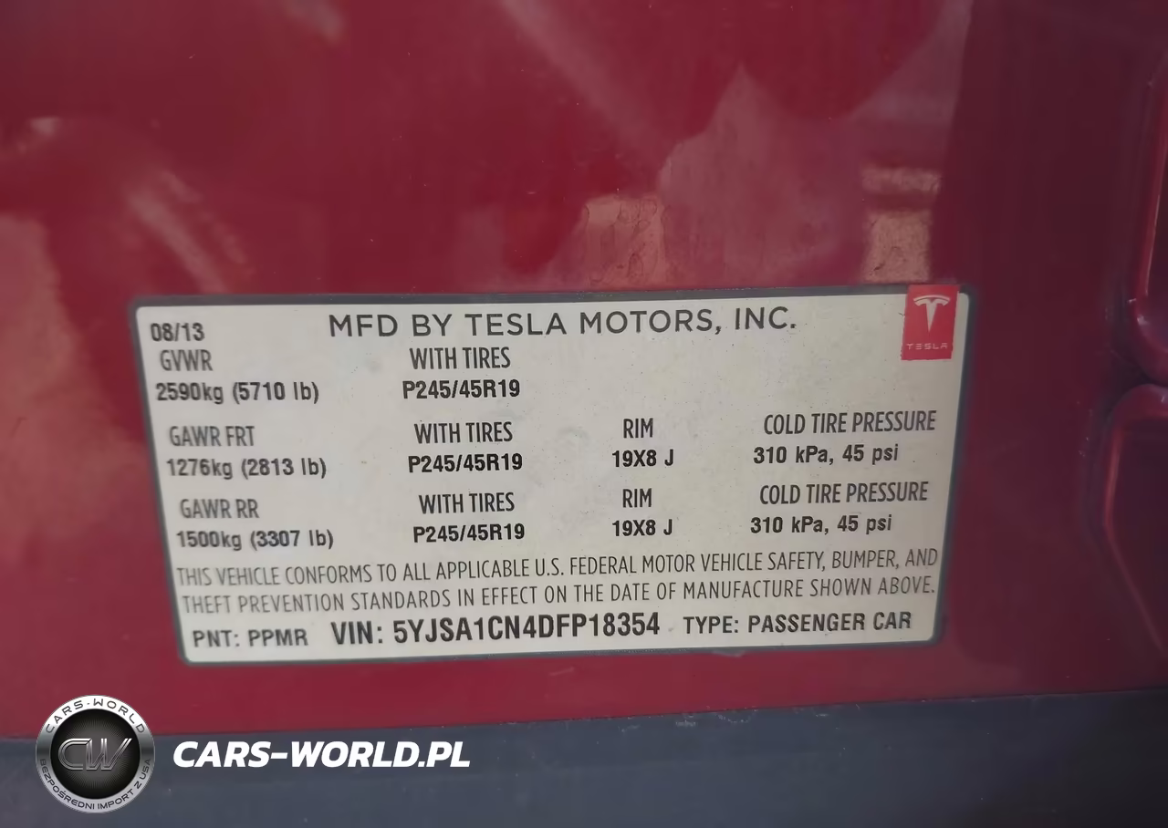 2013 Tesla Model S VIN:5YJSA1CN4DFP18354 - 9
