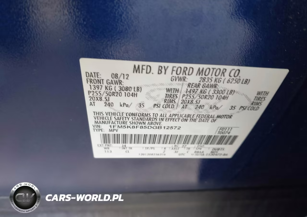 2013 Ford Explorer Limited VIN:1FM5K8F85DGB12572 - 9