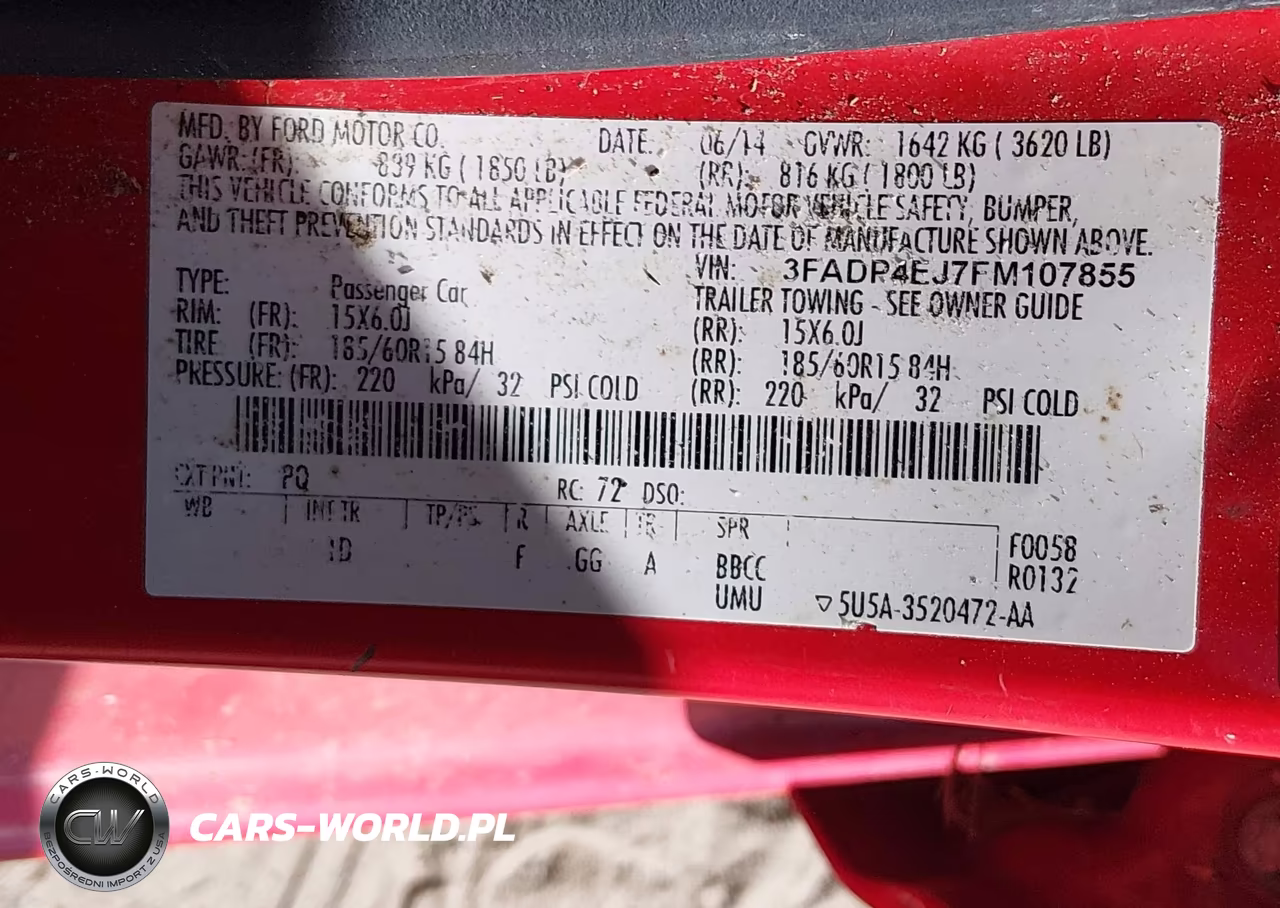 2015 Ford Fiesta Se VIN:3FADP4EJ7FM107855 - 9