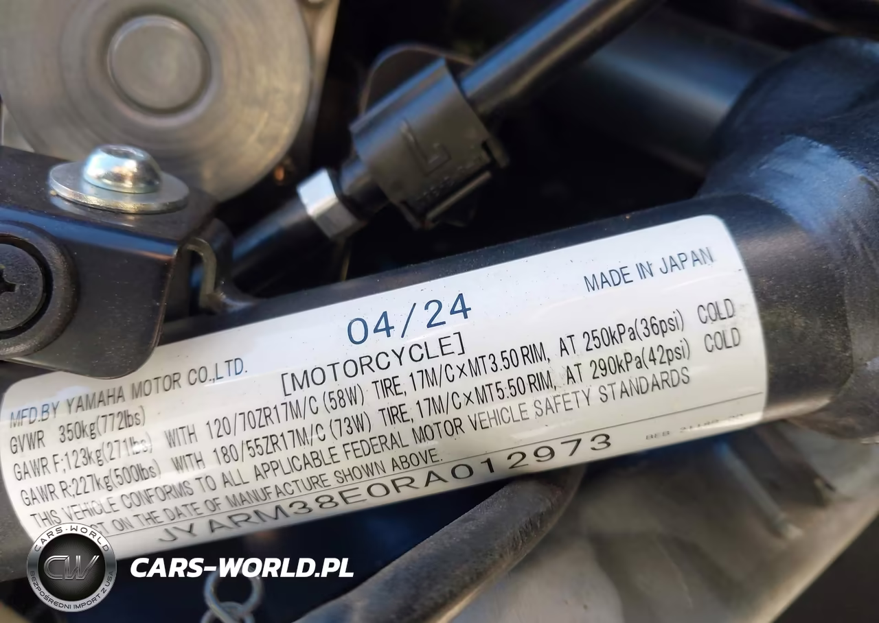 2024 Yamaha Yzfr7 VIN:JYARM38E0RA012973 - 10