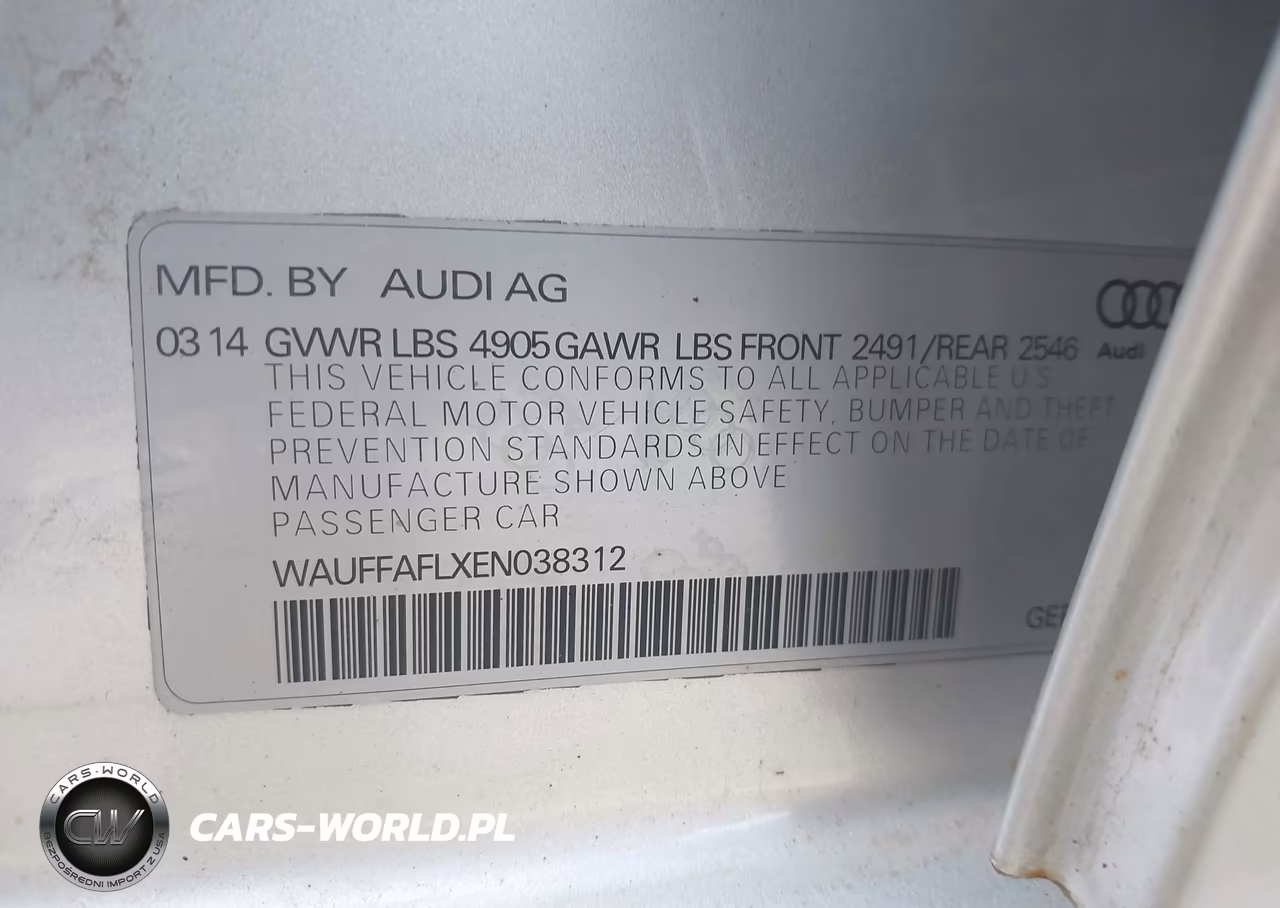 2014 Audi A4 2.0T Premium VIN:WAUFFAFLXEN038312 - 9
